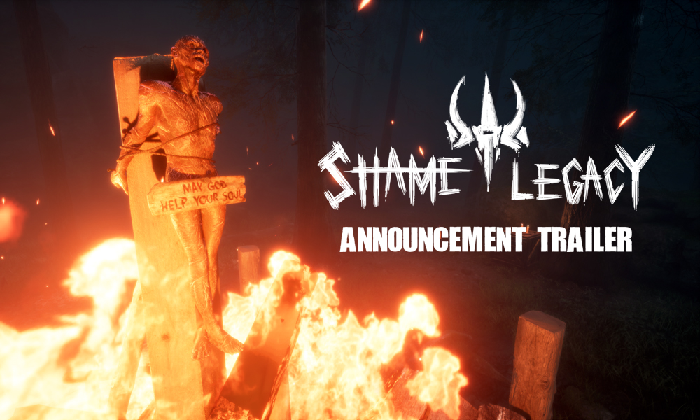 Shame Legacy announcement for PS5, Xbox Series, PS4, Xbox One, and PC.